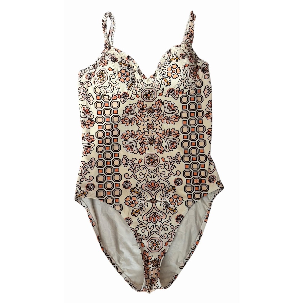 Tory Burch Hicks Garden One Piece Floral Swimsuit Women's Size Small - Picture 1 of 10
